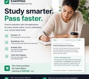 ExamPass Authors Its Ontario Real Estate Exam Prep From Current TRESA Legislation