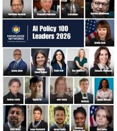 Knowledge Networks & Regulating AI Introduces The AI Policy 100, Honoring the Most Influential Voices in AI Governance