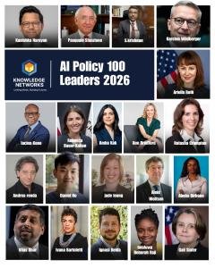 Knowledge Networks & Regulating AI Introduces The AI Policy 100, Honoring the Most Influential Voices in AI Governance