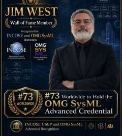 Jim West Joins Elite Dual Wall of Fame for INCOSE and OMG SysML