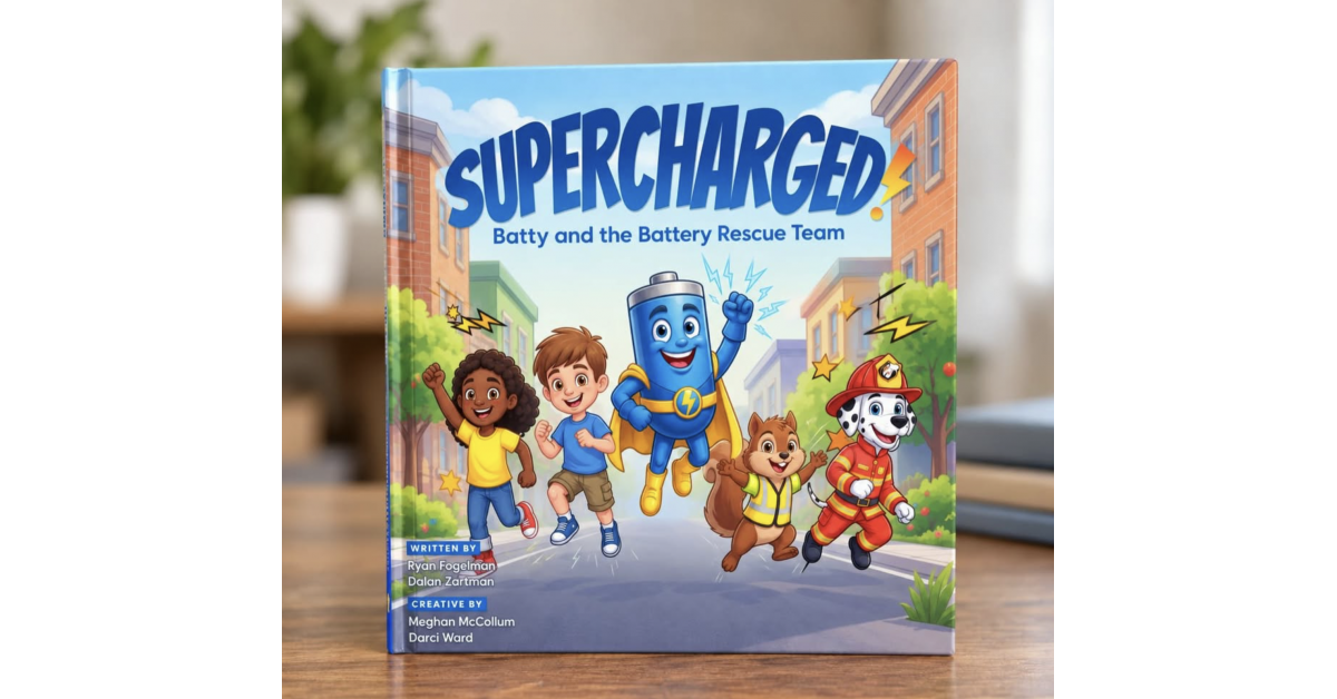 New Children’s Book SUPERCHARGED! Batty and the Battery Rescue Team Takes Aim at a Growing Battery Fire Problem
