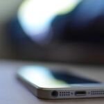 Smartphone on a table