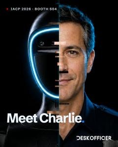 DeskOfficer swaps robot body for life-size hologram Charlie at IACP 2026