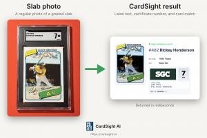 CardSight AI upgrades slab scanning and photo tools to cut trading card processing time