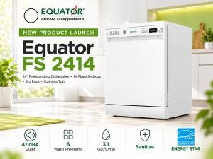 Equator’s new freestanding dishwasher targets flexible kitchens with 14-place capacity