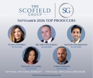 Scofield group tops $160M in Las Vegas real estate sales by Q3 2026