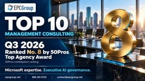 EPC Group lands top 10 management consulting nod from 50Pros as AI oversight shifts to executives