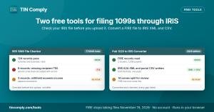 TIN Comply launches free browser tools to ease the IRS IRIS 1099 transition