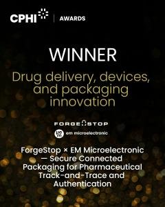 ForgeStop and EM Microelectronic secure CPHI award for anti-counterfeit pharma packaging – image 2