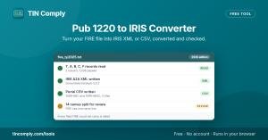 TIN Comply launches free browser tools to ease the IRS IRIS 1099 transition – image 2