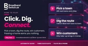 BroadbandSwitch.uk's Fibre Tycoon Game Lets Players Build UK's Full Fibre Network